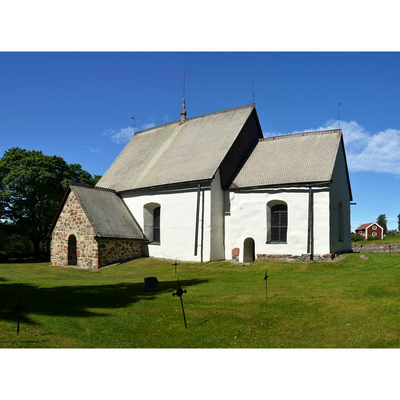 Source caption: " Alnö gamla kyrka (Gösta 1:1)"