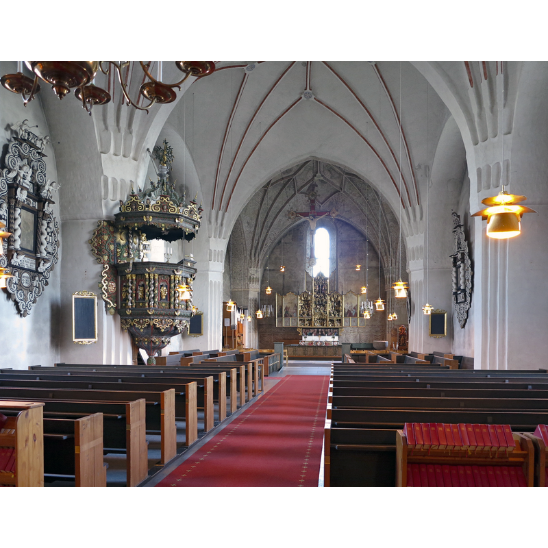 Source caption: "Nederluleå church, Luleå, Sweden. Nave"