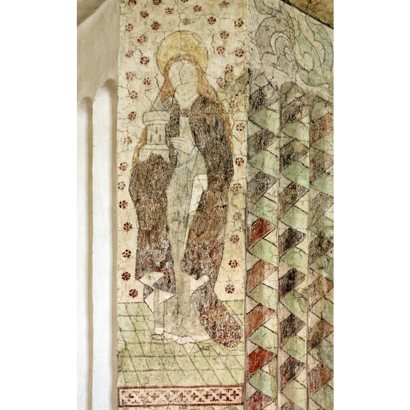Source caption: "Nederluleå church, Luleå, Sweden. Mural painting"