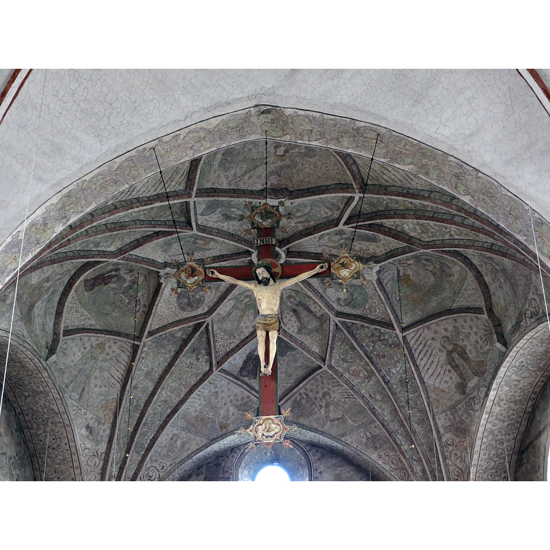 Source caption: "Nederluleå church, Luleå, Sweden. Triumphal cross"