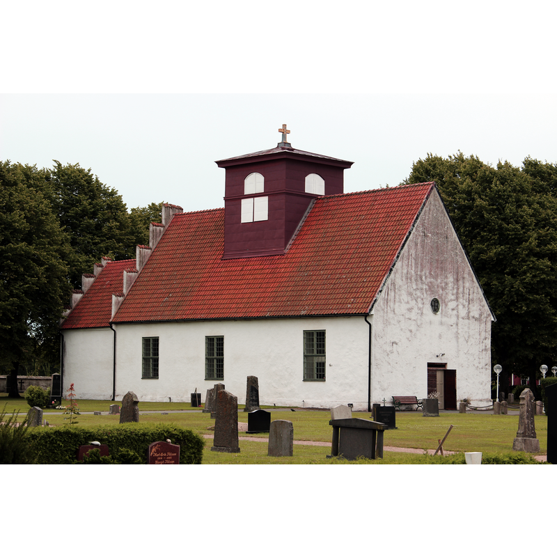 Source caption: "Rinkaby kyrka från nordväst"