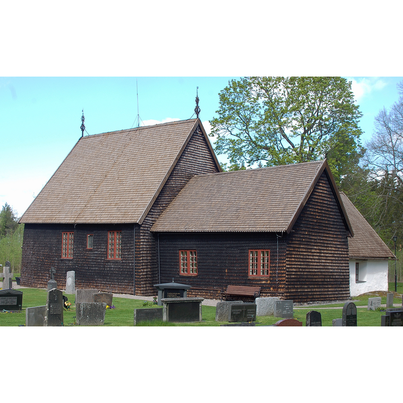 Source caption: "Tångeråsa kyrka från 1290-talet."