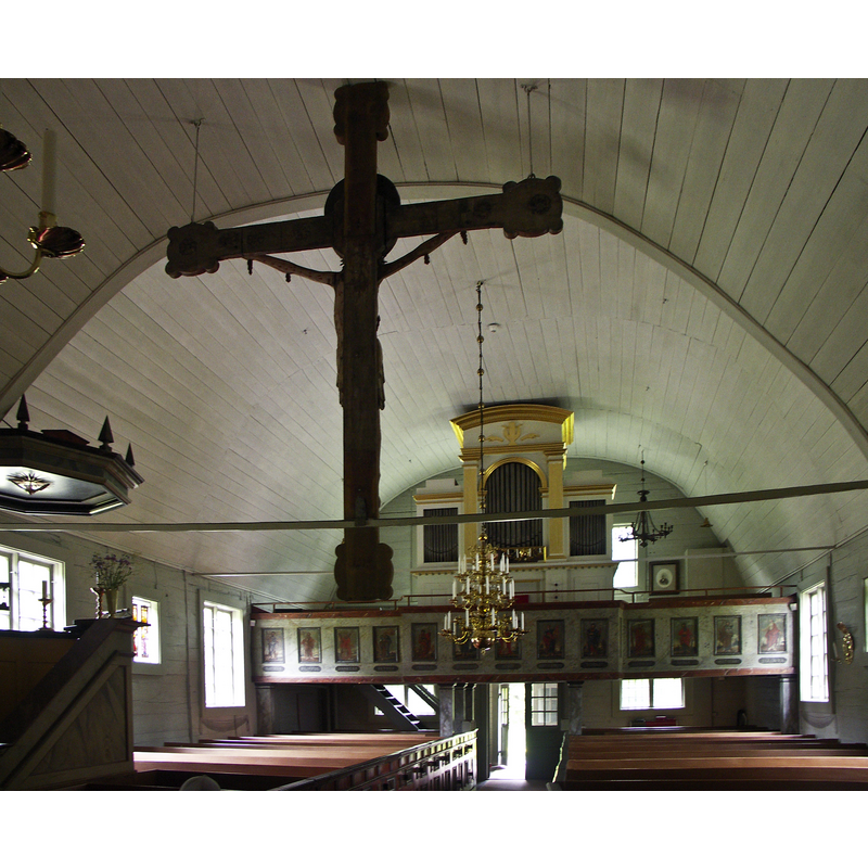 Source caption: "Tångeråsa medieval wooden church, Örebro län."