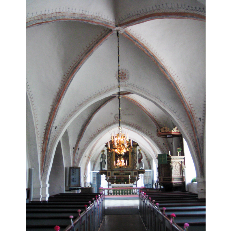 Source caption: "Interior, Barkåkra kyrka, Skåne"