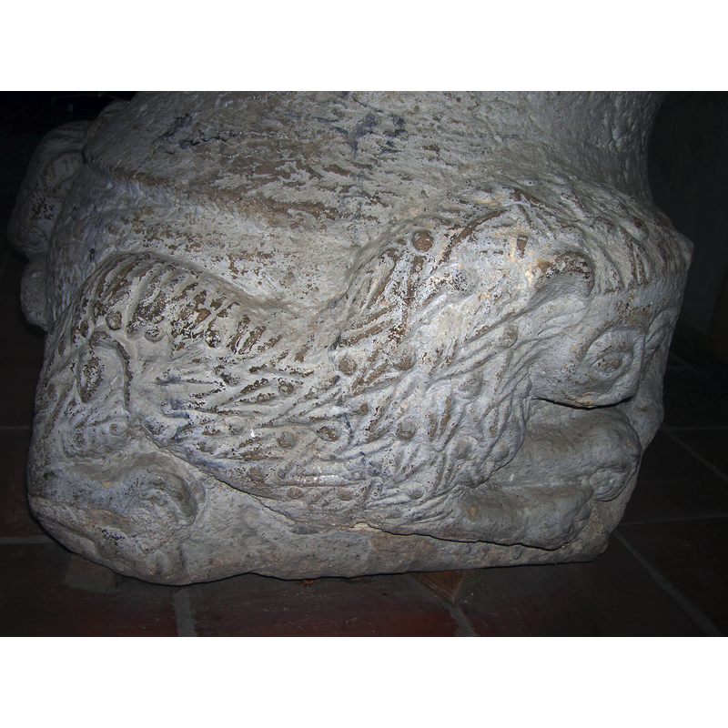 Source caption: "Baptismal font in Blentarps kyrka."