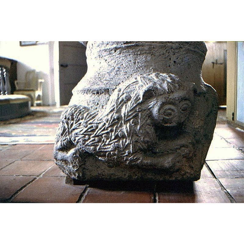 Source caption: "Blentarp kyrka i Skåne, Sverige. Blentarp kirke, døbefont"