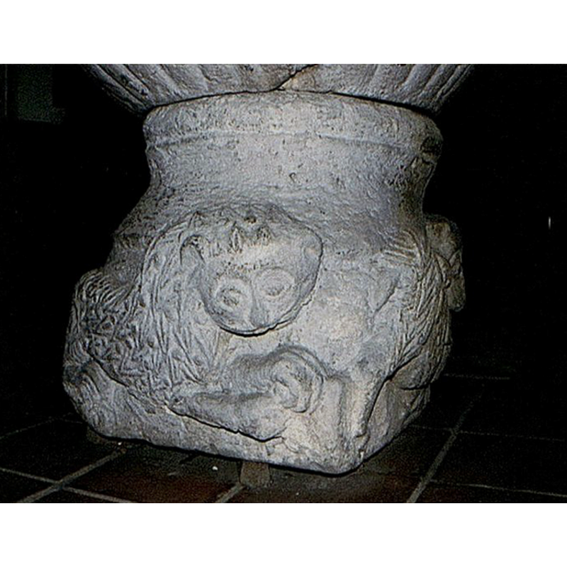 Source caption: "Blentarp kyrka i Skåne, Sverige. Blentarp kirke, døbefont"