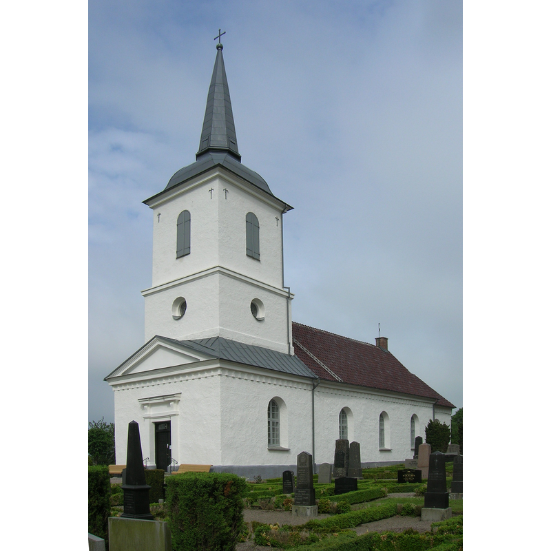 Source caption: "Brandstads kyrka, Sjöbo kommun, Skåne, Lunds stift, Sverige."