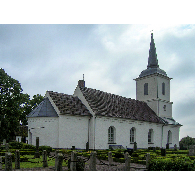 Source caption: "Brandstads kyrka, Sjöbo kommun, Skåne, Lunds stift, Sverige."