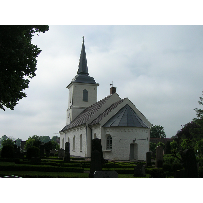 Source caption: "Brandstads kyrka, Sjöbo kommun, Skåne, Lunds stift, Sverige."