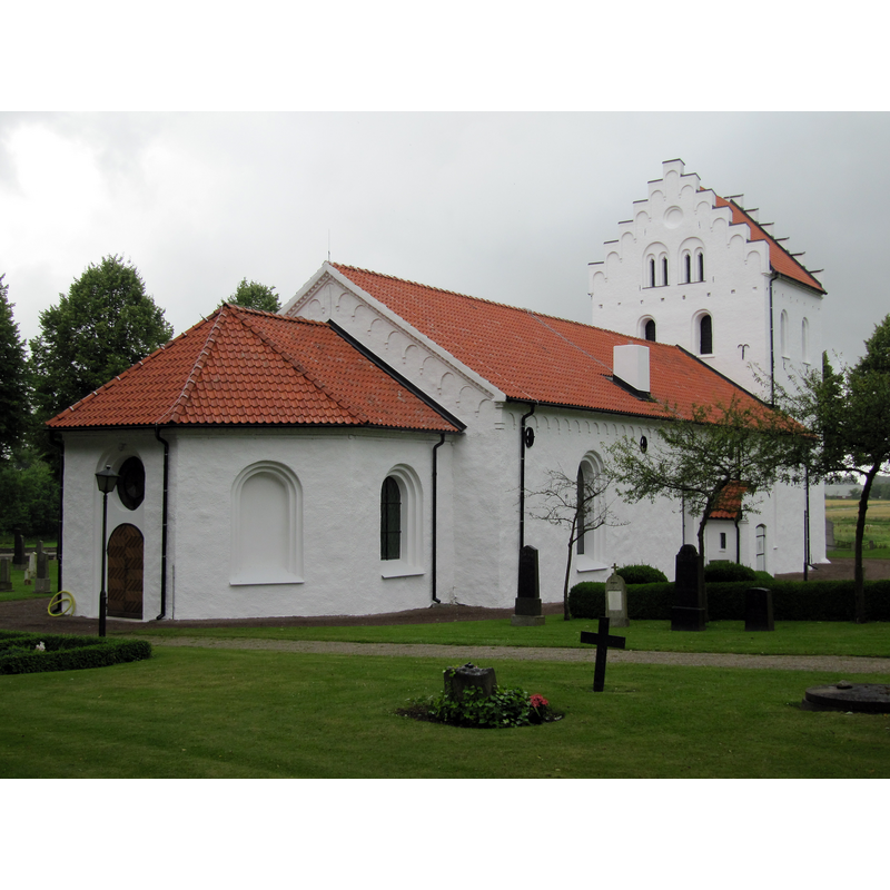 Source caption: "Ausås kyrka från nordost"
