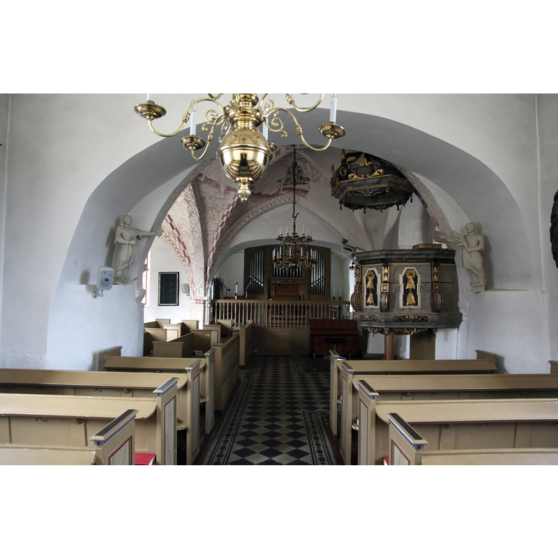 Source caption: "Interior of Brönnestad church, Skåne, Sweden"