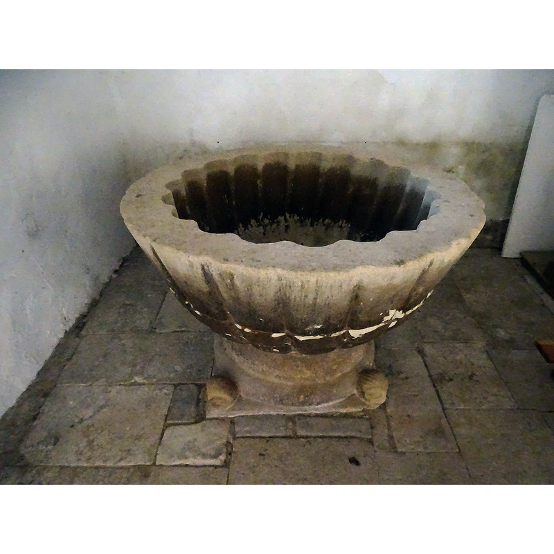 the font in its location beneath the west gallery