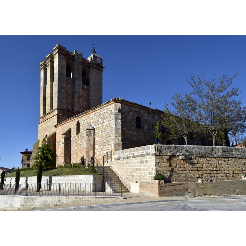 Source caption: "Exterior de la Iglesia de la Asunción, Villalmanzo (Burgos)."
