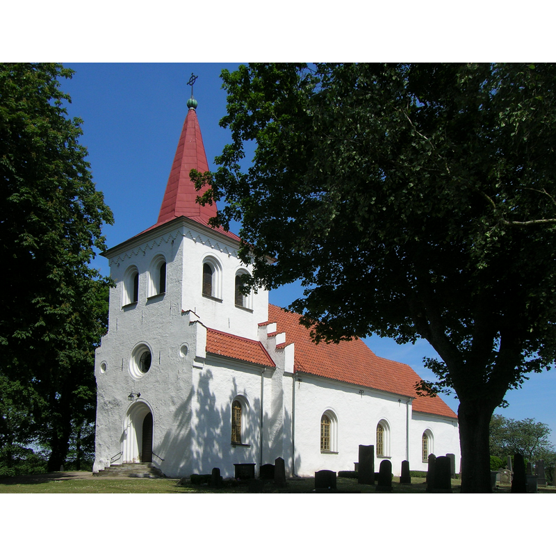 Source caption: "Eljaröds kyrka, Tomelilla kommun, Skåne, Lunds stift, Sverige."