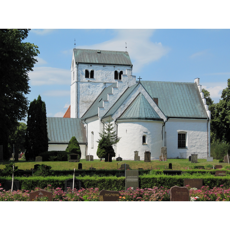 Source caption: "Fjälkinge kyrka från öster"