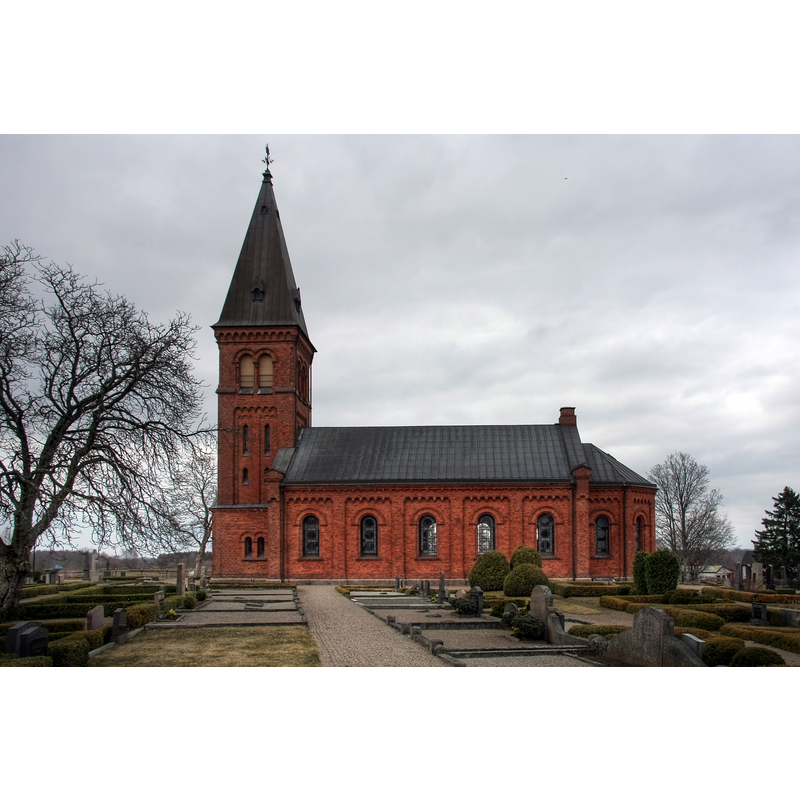 Source caption; "Ignaberga nya kyrka i Hässleholms kommun i Sverige"