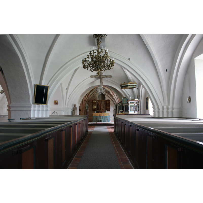 Source caption: " Kyrkorum i Kiaby kyrka."