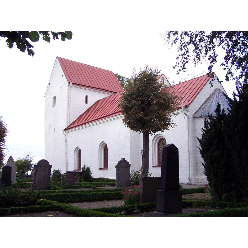 Source caption: "Knästorps kyrka, Sverige - sett från sydost"