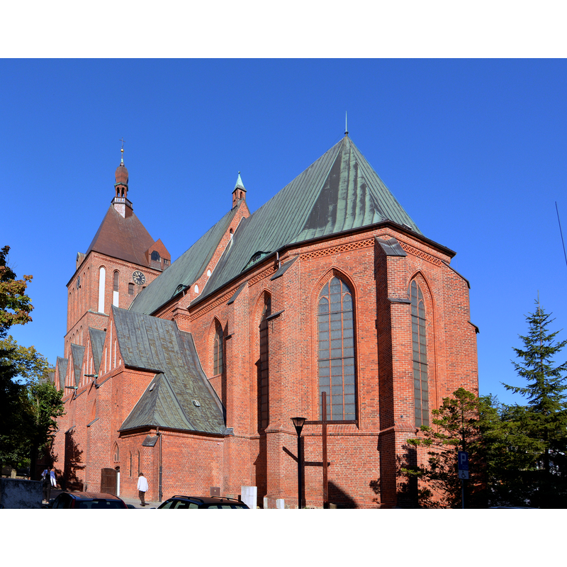 Source caption: "Koszalin, kościół katedralny p.w. Niepokalanego Poczęcia NMP, 1300-1333"