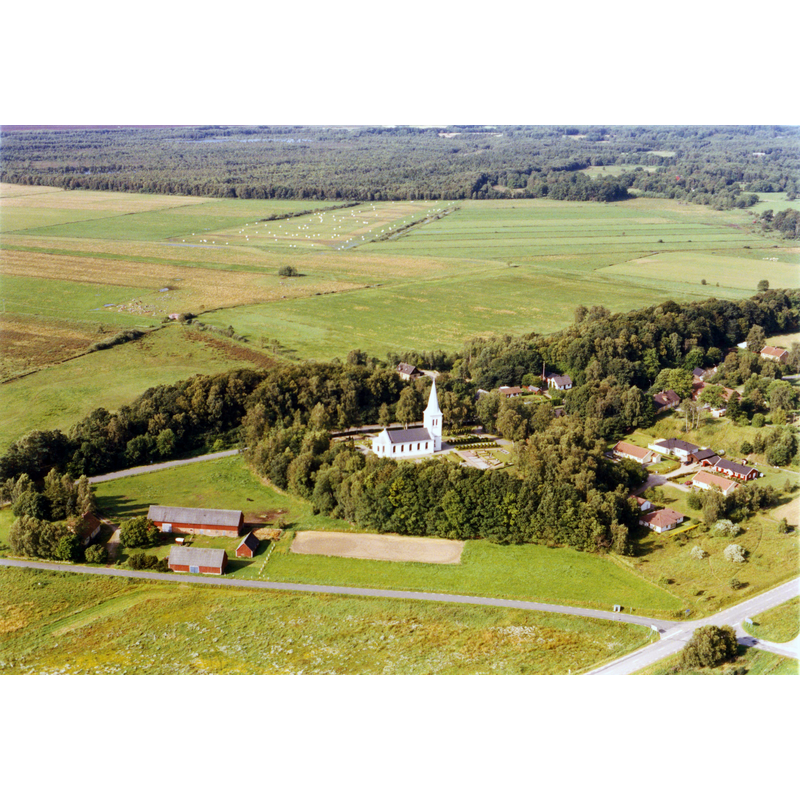 Source caption: "Munkarps kyrka och kyrkby. Bilden är tagen mot (väderstreck): V"