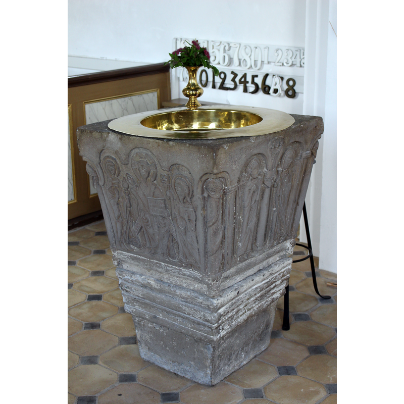 Source caption; "Dopfunt i Össjö kyrka"