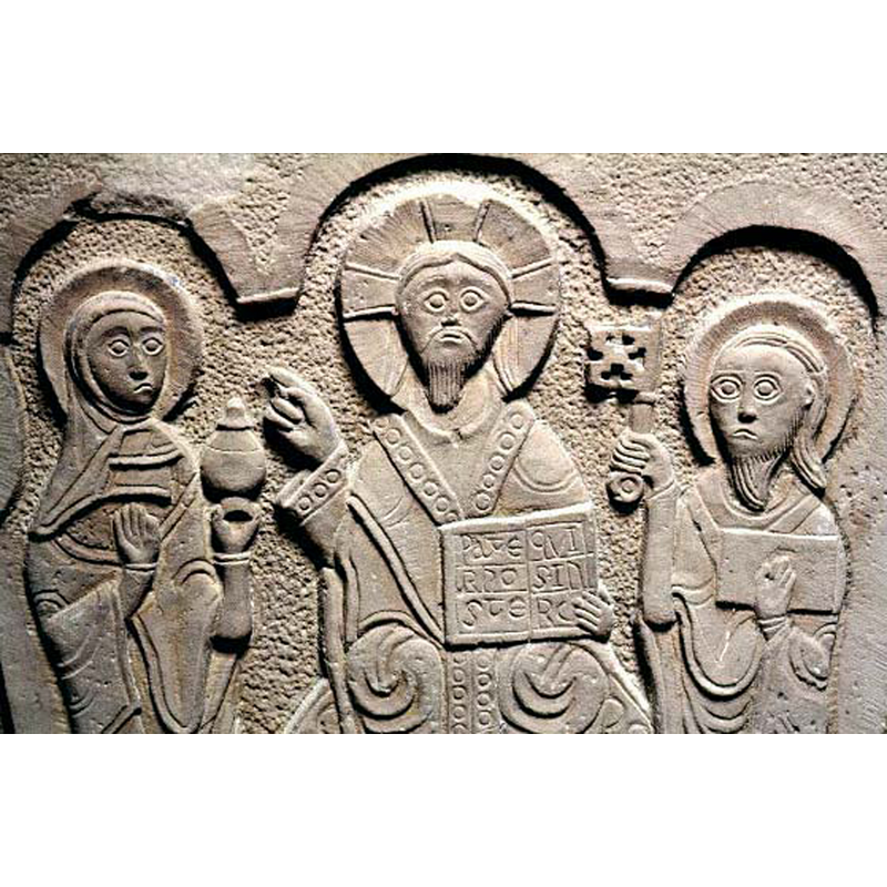 Source caption; "Majestas Domini / Maria Magdalena / Petrus"