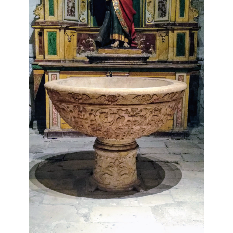 In the baptistery chapel [aka Capilla de San Antolín o de los Cabrera]
