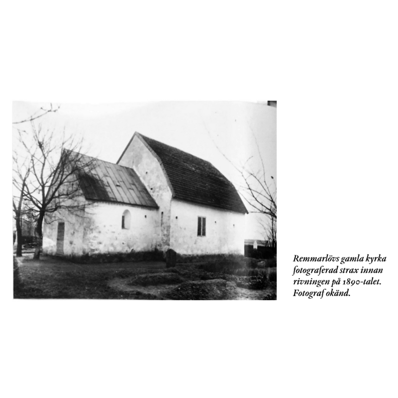 Remmarlövs gamla kyrka, before its demolition ca. 1895