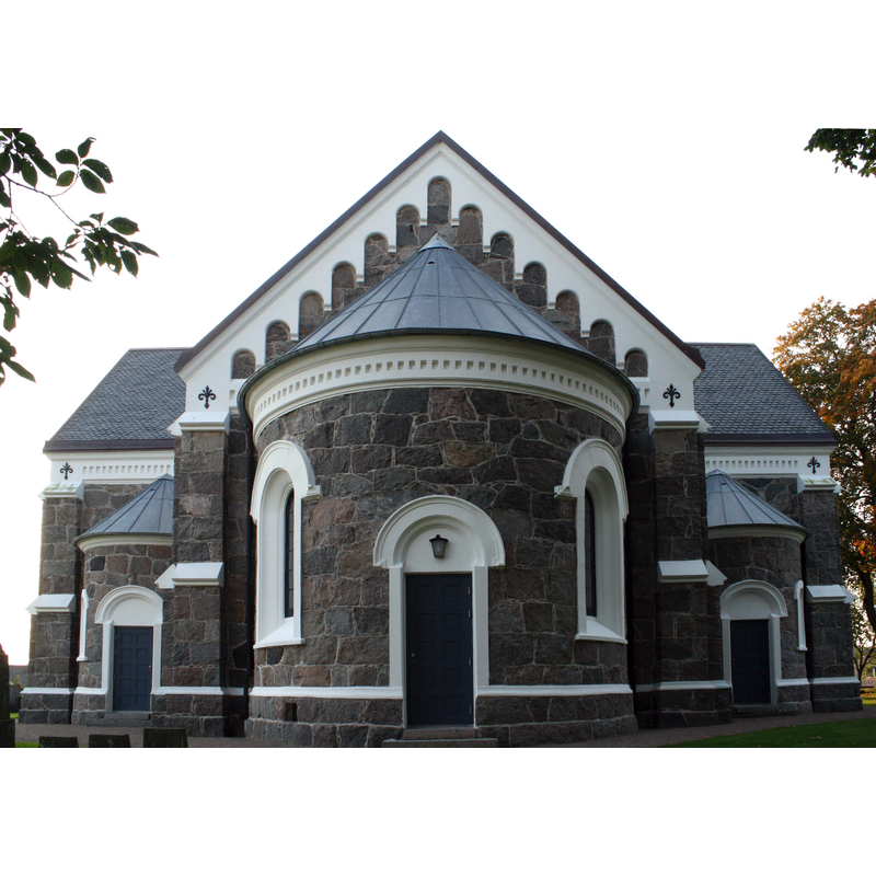 Source caption; "The church at Södra Rörum, Scania, the apse"