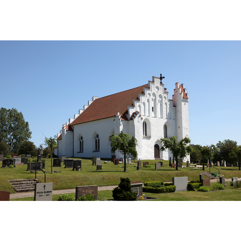 Source caption: "Saint Olofs church in Simrishamn, Sweden."