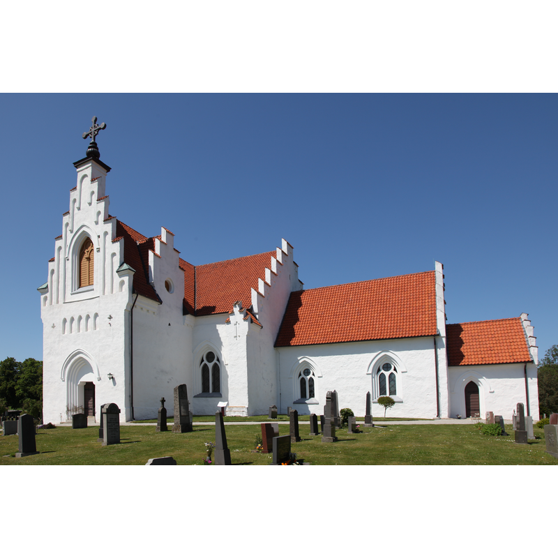 Source caption: "Saint Olofs church in Simrishamn, Sweden."