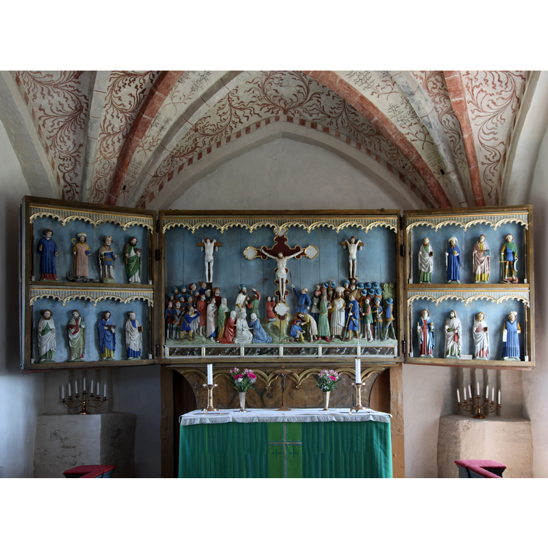 Source caption: "Saint Olofs church in Simrishamn, Sweden."