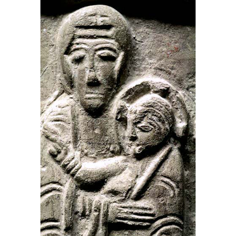 Source caption; "heliga tre kungars tillbedjan (Madonna)"