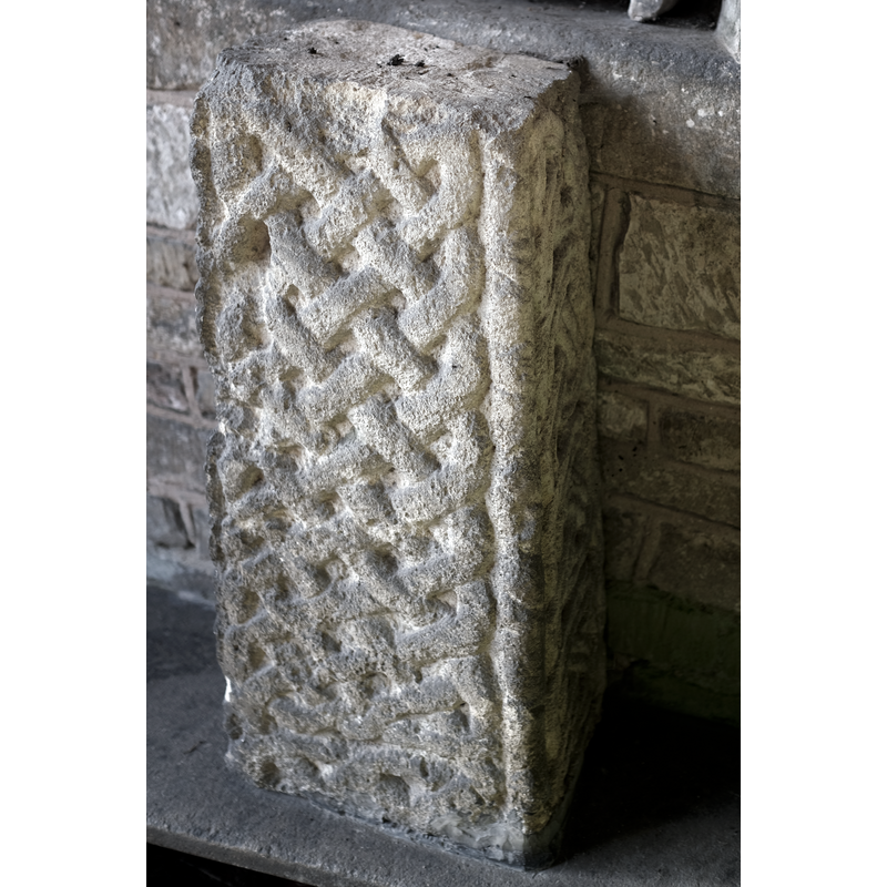 Source caption: "The Church of St Mary: Saxon cross shaft. In the porch is this Saxon cross shaft, dating from the late 10th/early 11th century. It was discovered in 1887 during restoration work in the church, and has been in the porch ever since."