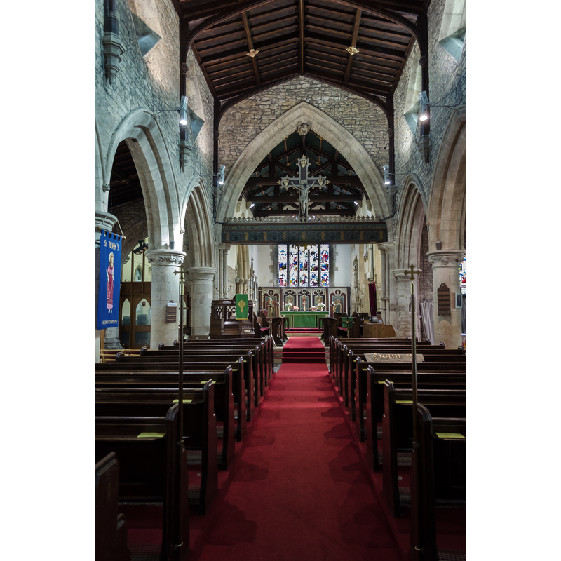 Source caption: "Interior, St John the Evangelist church, Washingborough"