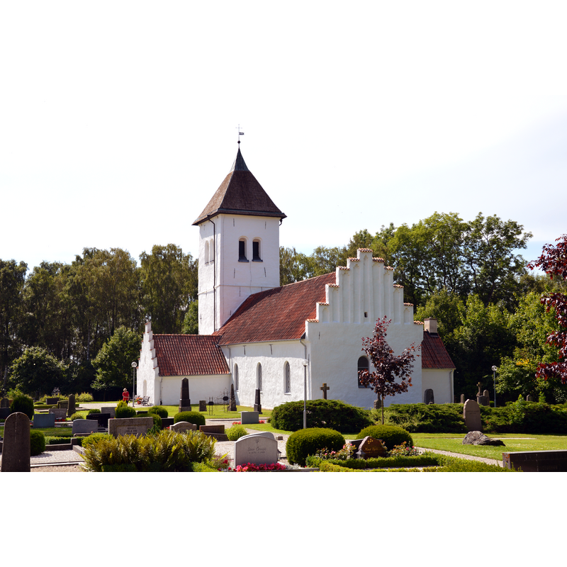 Source caption: "The church in Skarhult, Eslöv, Sweden."