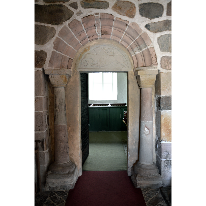 Source caption: "Portal, Skarhult church, Skarhult, Eslöv, Sweden."