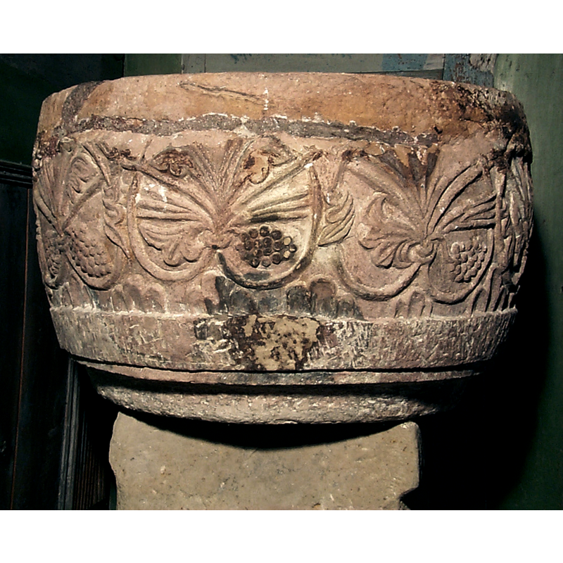 Source caption: "Den medeltida kyrkan i Stora Hammar, Skåne, Sverige."