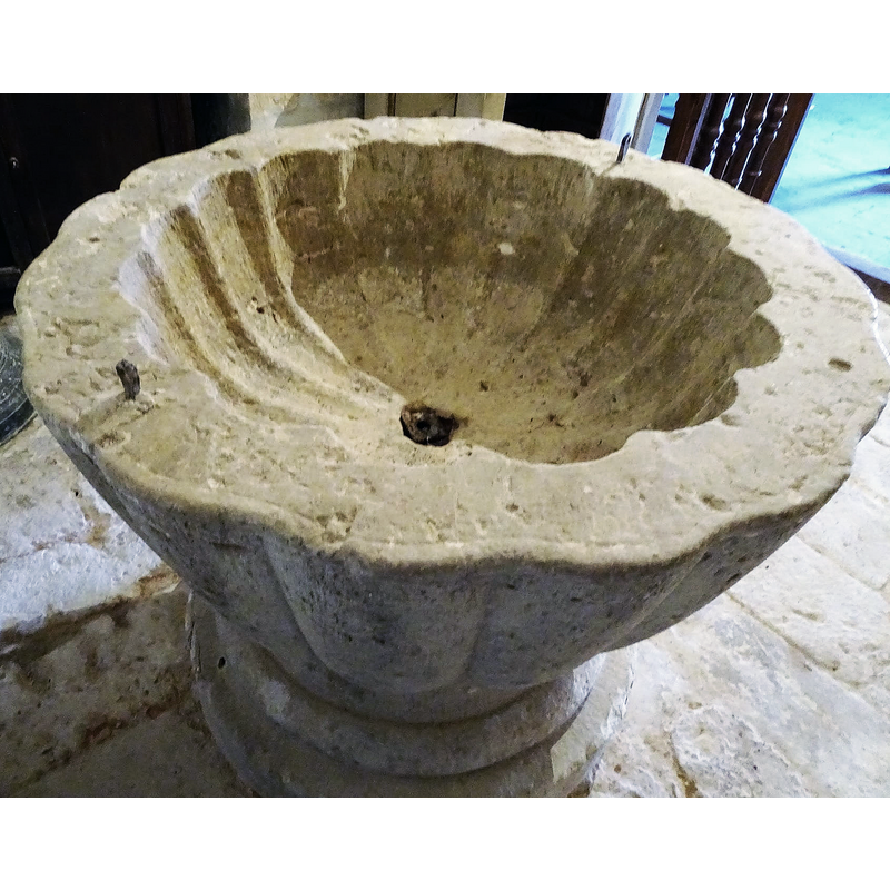 all around the basin interior