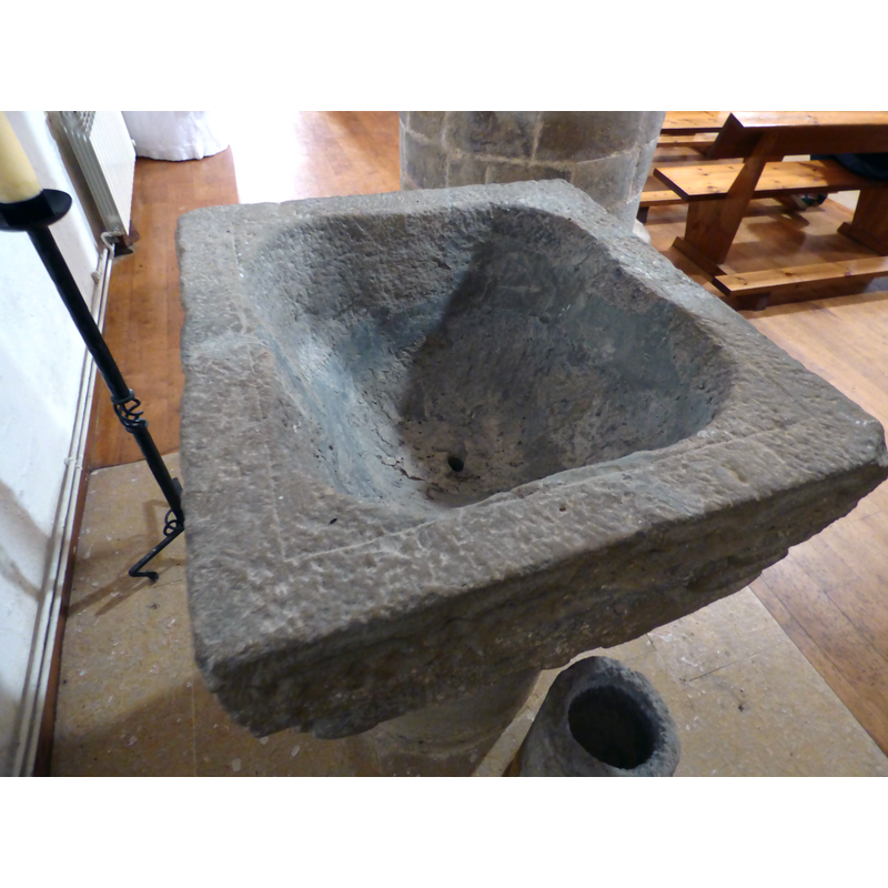 showing the drain hole; the interior appears rather odd, as it if was not completed as per de markings that are still visible