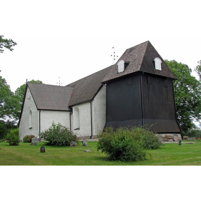 Source caption; "Säby kyrka, Västmanland, från nordväst."