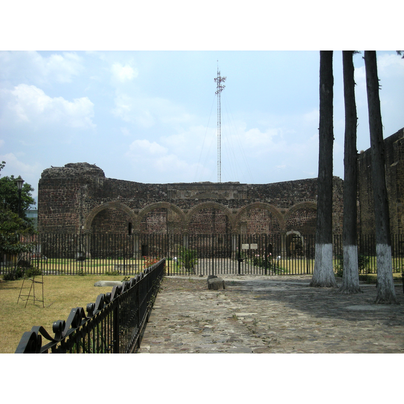 Source caption: "The Capilla Abierta (Open Chapel) annex to the Church of San Luis Obispo in Tlalmanalco, Mexico State, Mexico"