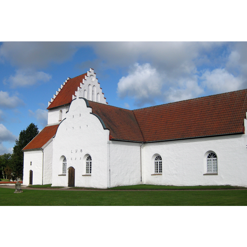 Source caption: " Sövde kyrka i Skåne."
