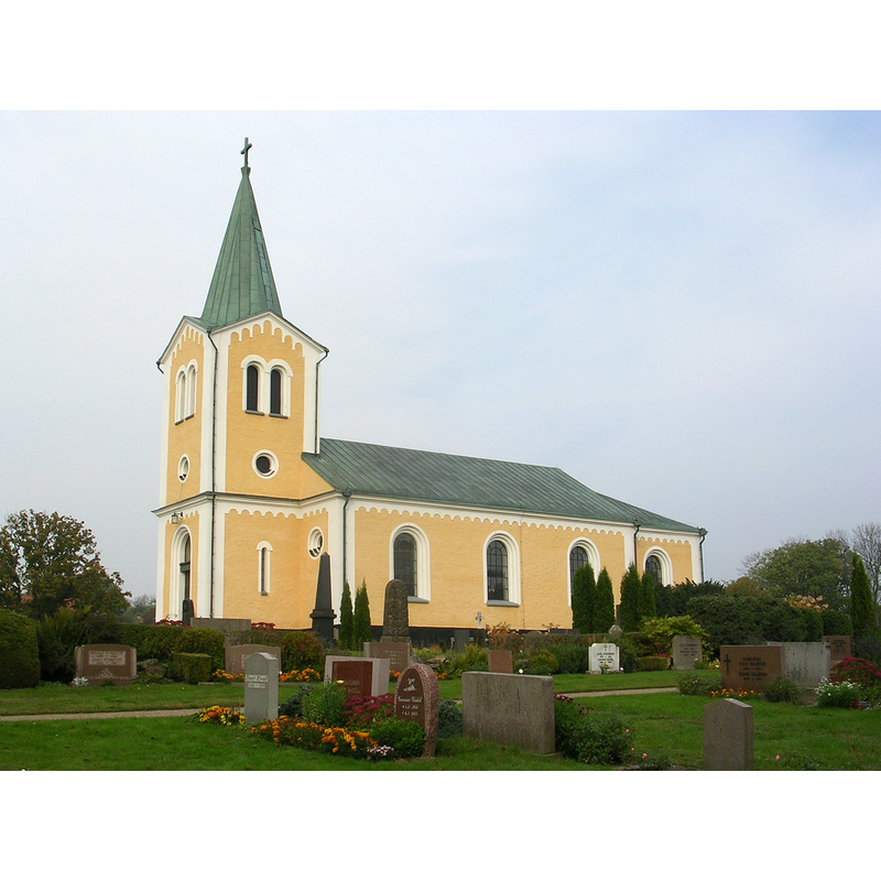 Source caption: "Tjörnarps [nya] kyrka."