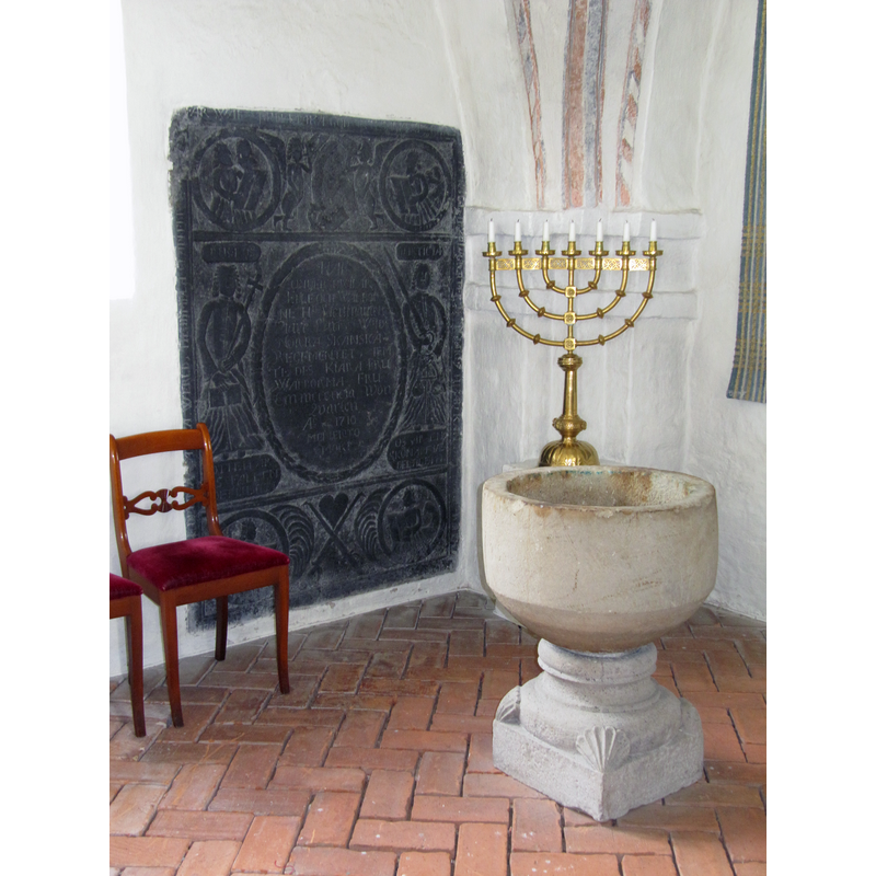 Source caption; "Dopplats i Tåstarps kyrka"