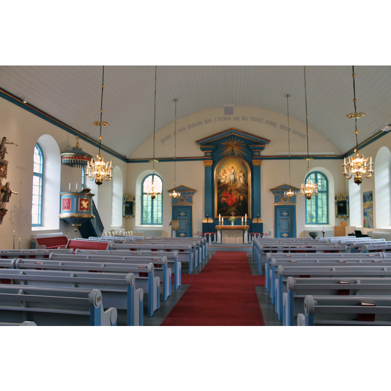 Source caption: "Öja kyrka, Småland.Interiör"