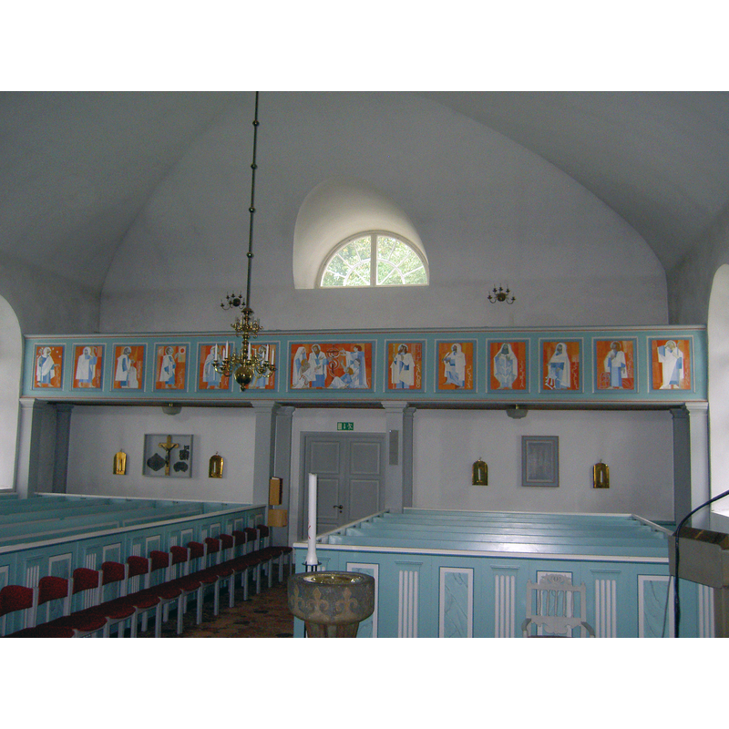 Source caption: "Norra tvärskeppet i Örkelljunga kyrka"
