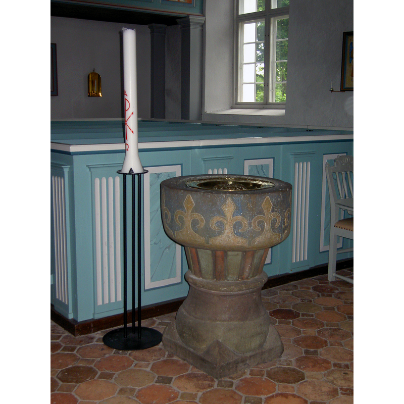 Source caption: " Dopfunt i Örkelljunga kyrka"