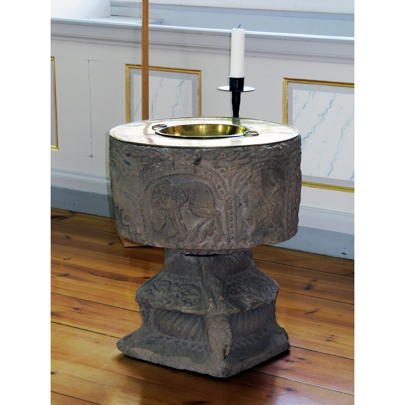 Source caption: "Dopfunt i Asa kyrka"